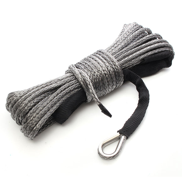 15m 7700LBs Synthetic Winch Line Cable Rope with Sheath ATV UTV Capstan Rope