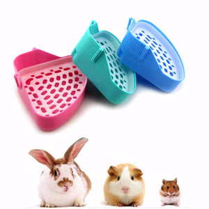 Corner Toilet Litter Pee Tray For Animal Cat Kitten Rabbit Hamster Guinea Pig Toilet