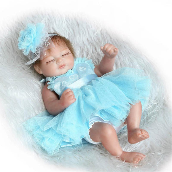 11inch Handmade Reborn Baby Doll Silicone Lifelike Play House Toy Realistic Newborn Toy