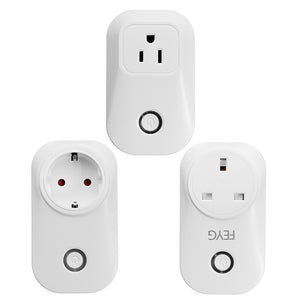 Xenon 10A 1800W Timer WiFi Power Socket Plug Outlet Smartphone Wireless Controls Works With Alexa