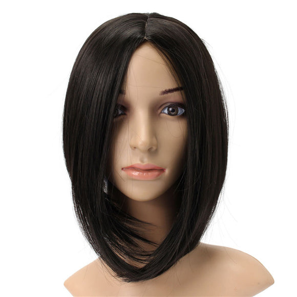 Black Short Straight Heat Temperature Fiber Synthetic Wig Cosplay Hair Party Wigs Women