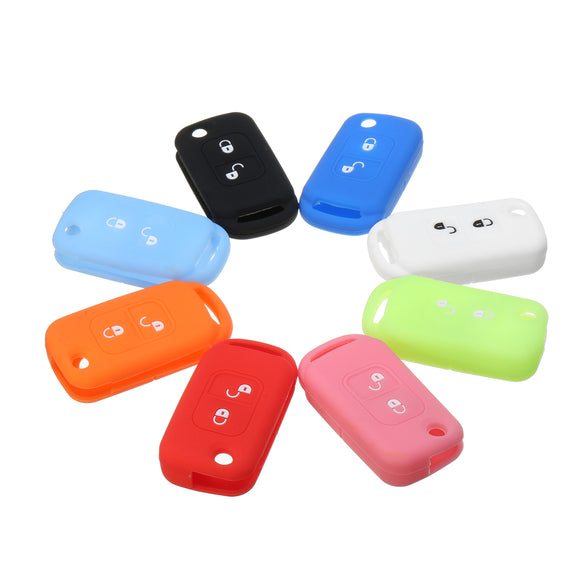 Car Key Case Cover 2 Button Silicone remote key Cover Case For Mercedes