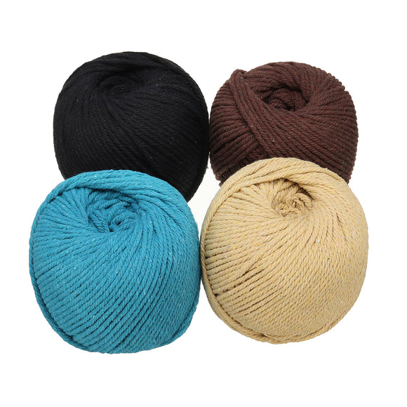 4 Colors 4mm 110m Natural Cotton Twisted Cord Rope Macrame Linen Jute DIY Braided Wire Hand Craft