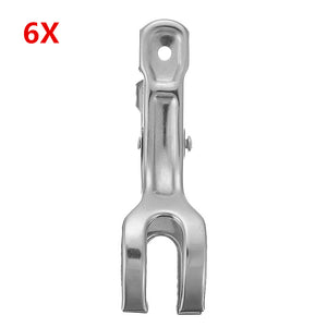 6Pcs 8.5cm Stainless Steel Clothes Clips Double Strong Medium Size Socks Towels Pegs Pins