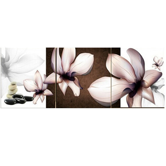 3Pcs Lotus Combination Painting Printed On Canvas Frameless Drawing Home Background Wall Decor