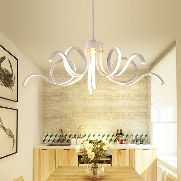 Acrylic LED Pendant Lamp Ceiling Light Bedroom Dimmable Fixture Chandelier Decor