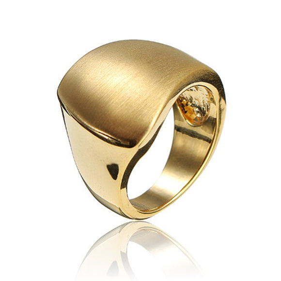 Silver Gold Irregular Polished Alloy Metal Finger Ring For Women