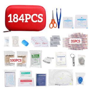 184 Pieces Outdoor Camping Mountaineering First Aid Kit Home Medical Kit Emergency Kit