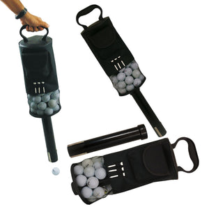 Portable Golf Shag Bag Convenient Pocket Tees Pick Up 75-80 Balls Storage Pouch