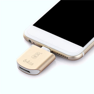 [With MFI Certified KAWAU AU-606 64GB U Disk Fingerprint Encryption USB 3.0 for Phone Tablet Laptop