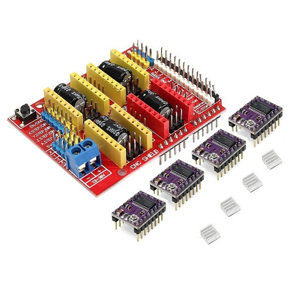 CNC Shield + 4 X DRV8825 Driver Kit For Arduino 3D Printer