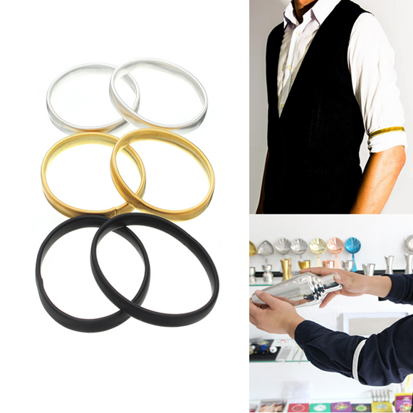 2pcs Arm Band Armband Elastic Bracelet Anti Slip Shirt Sleeve Holders