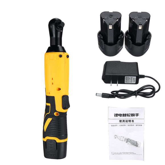 12V 45N.m Ratchet Wrench Electric Rechargeable Ratchet 90 Right Angle Wrench Powerful Tool