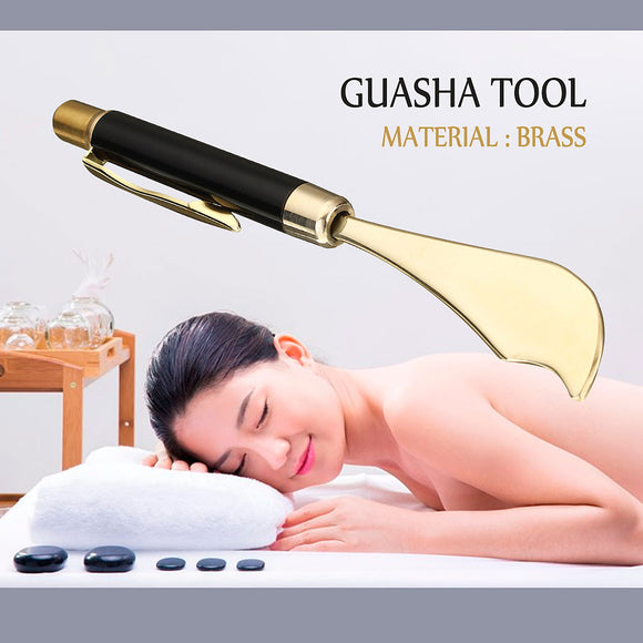 GuaSha Scraping Body Skin Facial Beauty SPA Manual Massager Copper Gua Sha Tool Box Set