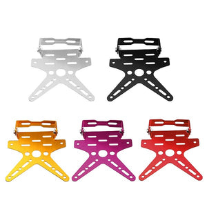 Motorcycle License Plate Holder Aluminum Alloy Mount Bracket Adjusted Number Plate Holder