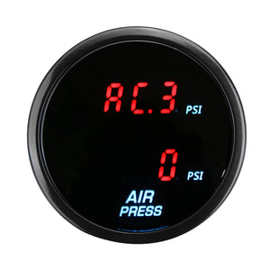 2'' 52mm Dual Digital Air Pressure Gauge PSI Air Suspension Meter Red LED