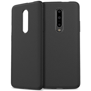 Bakeey Soft Silicone Texture Carbon Fiber Slim Shockproof Protective Case For OnePlus 7 Pro