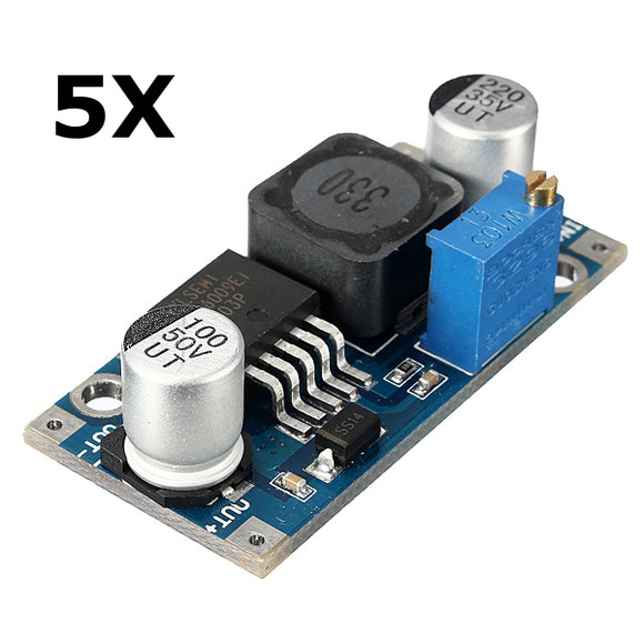 5Pcs 3A XL6009 DC-DC 50KHz Adjustable Step Up Power Converter Module