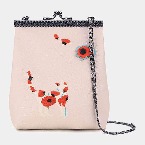 Women Fashion Crossbody Bag Cat Pattern Handbag For Outdoor Date