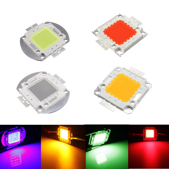 50W Red/Green/Blue/Amber DC32-36V High Power LED Chip Light Lamp Home Car For DIY