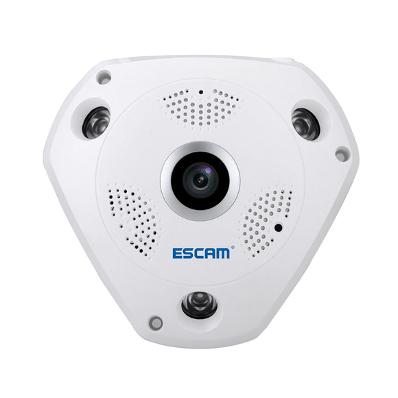 ESCAM Shark QP180 960P IP WiFi Camera 360 Degree Fisheye Panoramic Infrared Support VR Camera