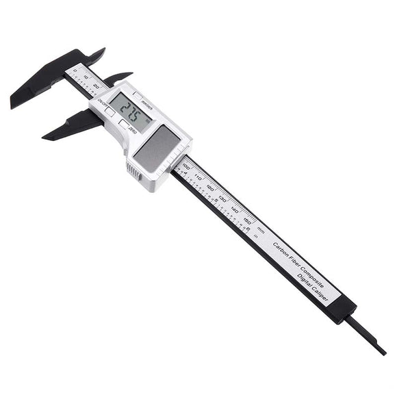 150mm Digital Ruler Digital Caliper Solar Power Carbon Fiber Ruler Measuring Tool