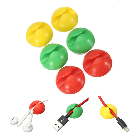 6Pcs Desktop Cable Clip Holder Cord Management for Computer Charger Mouse Cable