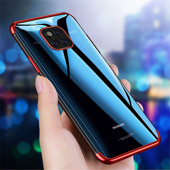 Bakeey Transparent Plating Soft TPU Back Cover Protective Case for Huawei Mate 20 Pro