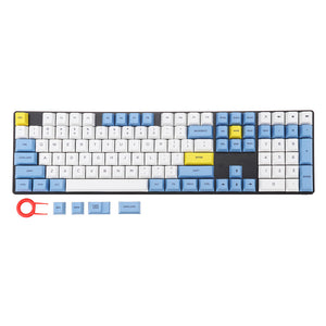 108 Key Blue White Cherry Profile Dye-sub PBT Keycaps Keycap Set for Mechanical Keyboard