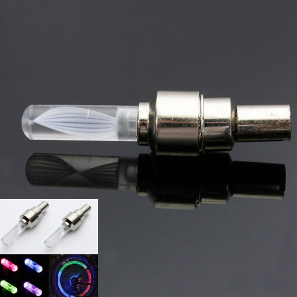2x Color LED Motor Bike Car Tire Valve Wheel Flashlight Lamp