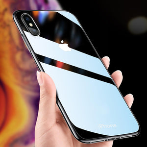 Bakeey Clear Tempered Glass Protective Case For iPhone XR/XS/XS Max/X/8/8 Plus/7/7 Plus