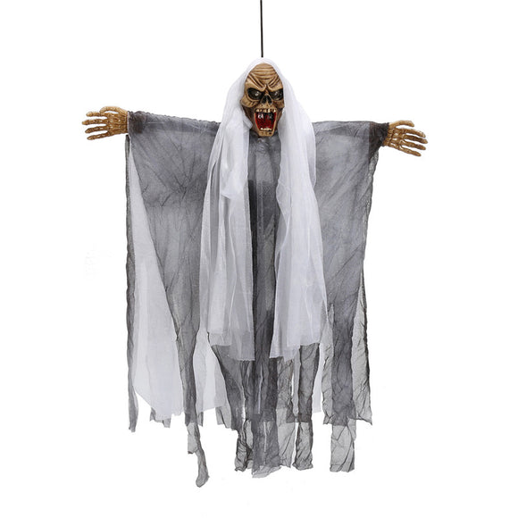 Voice Control Halloween Door Decoration Hanging Ghost Creepy Haunted House Props