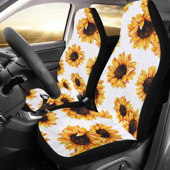 1/2/7PCS Car Seat Cover Set Universal Fit Sunflower Seat Protection Cover