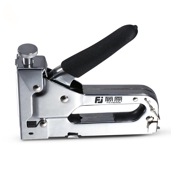 FUJIWARA Nail Stapler Manual Nail Guns Three-use Heavy-Duty Stainless Steel Nail Guns With 800 Staples Attached