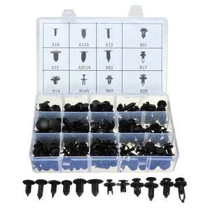 240pcs Car Repair Clip Rivets Screws Push Fastener Nylon Assortment Kit