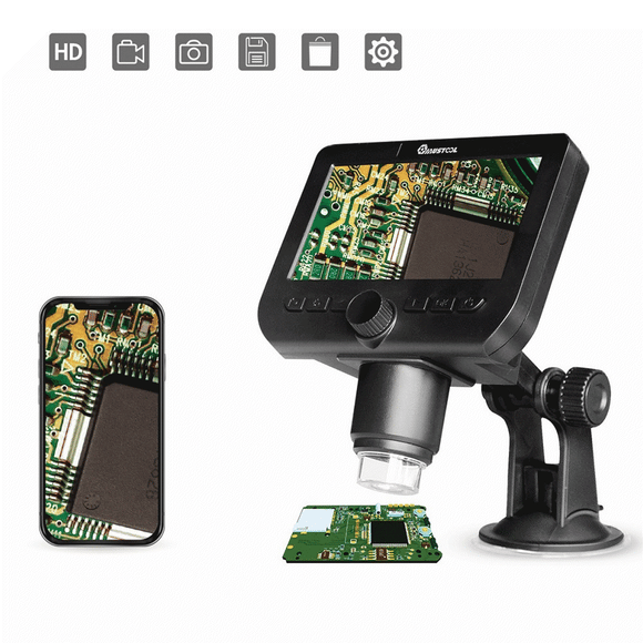 MUSTOOL G610 2MP 4.3-Inch LCD Wifi Microscope Support IOS Android System Built-in Rechargeable Battery & 8 Adjustable Leds