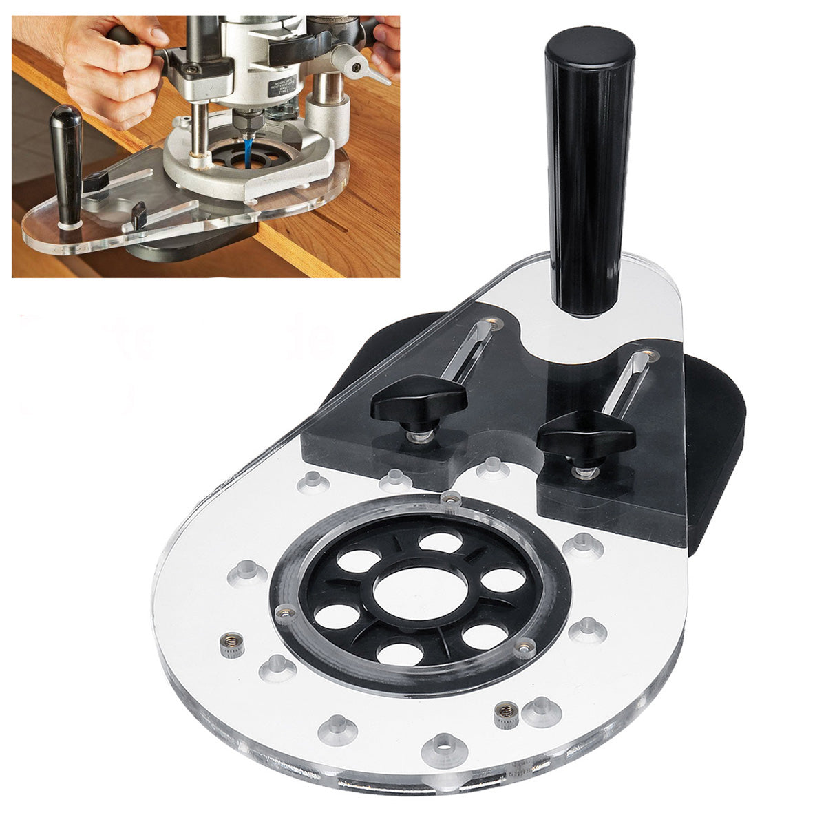 Offset Router Base With Edge Guide Fence For Wood Laminator Trimmer Wo ...