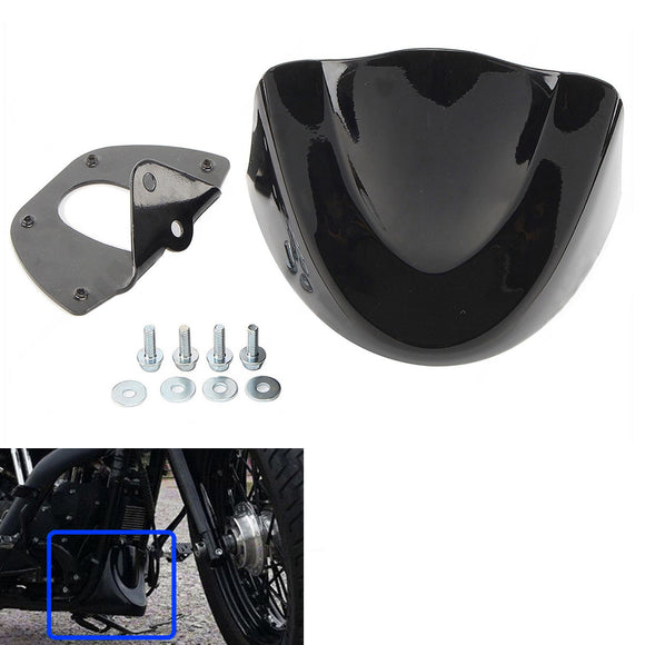 Front Chin Spoiler Fairing Mudguard Cover Black For Harley 2006-2017 Motorcycle
