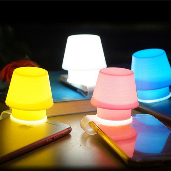 Mini Soft Silicone Bookmark Phone Flashlight Night Lamp Holder Cover For Smartphone