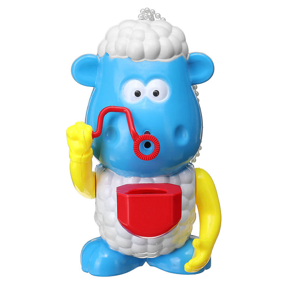 Kids Electric Bubble Tub Sheep Music Toys Automatic Shower Machine Blower Maker