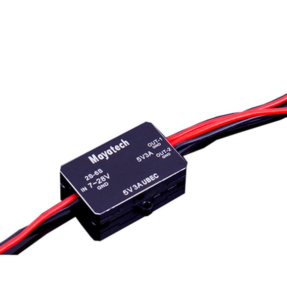 Mayatech 5V Step Down Power Supply Voltage Regulation 7-28V to 5V Buck Module UBEC-3A for FPV UAV RC Model