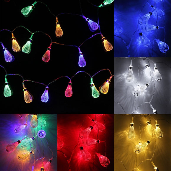 Battery Operated 2.2M 20LEDs Moroccan Bulbs Fairy String Lights for Christmas Wedding Decor