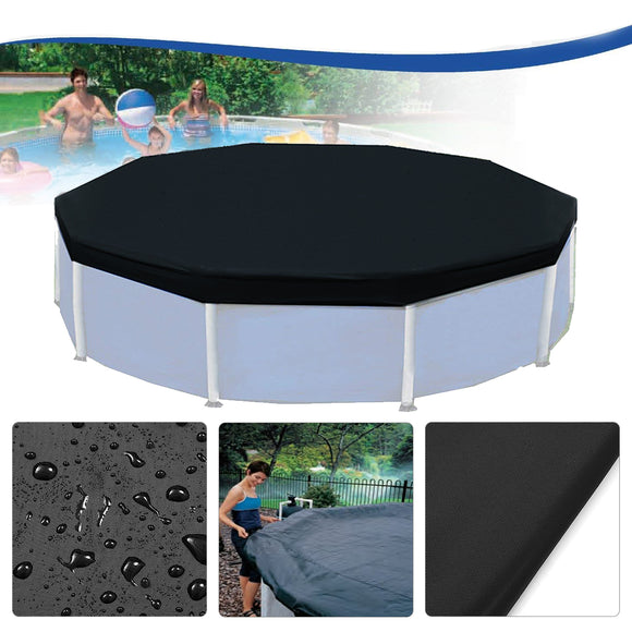 3.6m 12 Feet Protective Black Pool Cover for Above Ground Frame Inflatable Swimming Pools