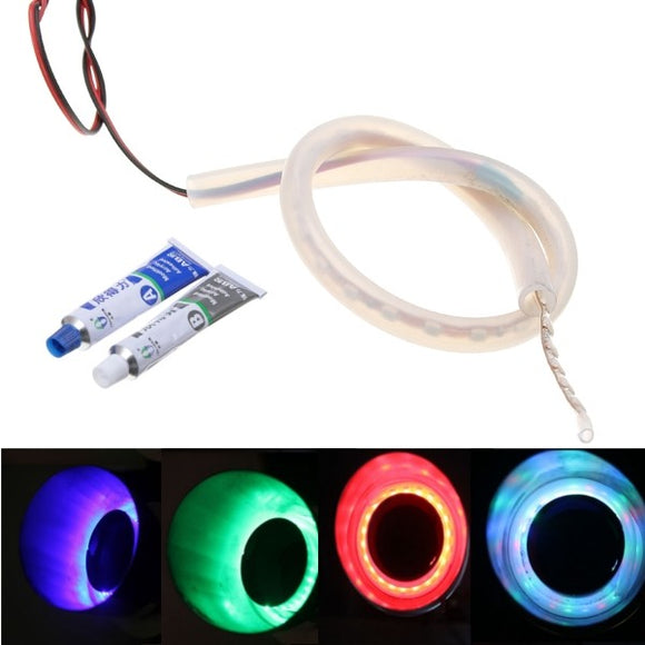 DC12V Motorcycle Modified Exhaust Pipe Heated LED Light Lamp Strip