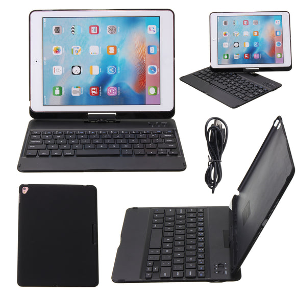 360 Rotation Ultra Thin Bluetooth Keyboard Protective Cover Case for iPad Air 2