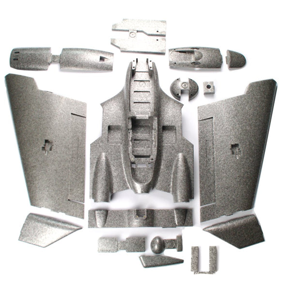 EPP Middle Fuselage & Main Wing & Wingtips & Hatch Cover Full Set Spare Part For Reptile Harrier S1100 Gray FPV RC Airplane