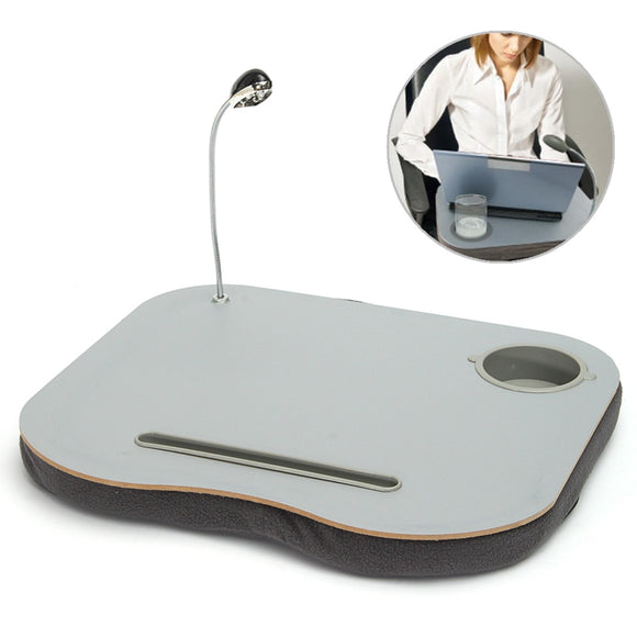 Multi-Purpose Laptop Tray Lap Desk With Adjustable LED Light/Cup Holder