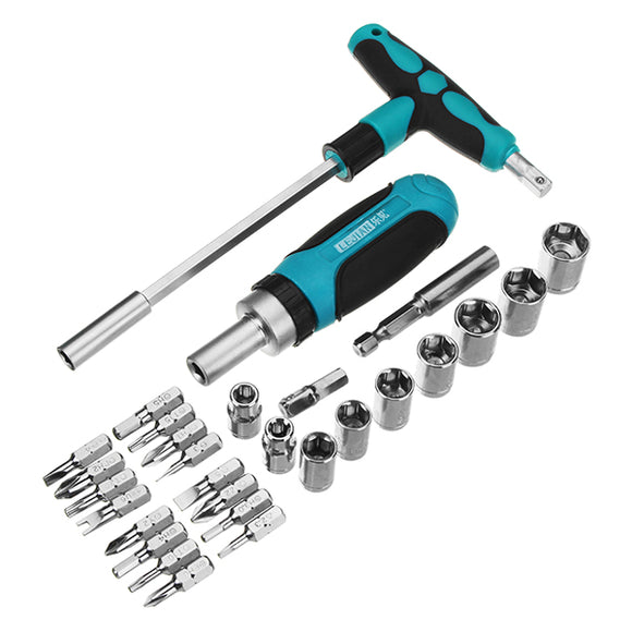 29pcs Socket Wrench And Ratchet Screwdriver Set Motorcycle Repair Multifunction Hand Tools