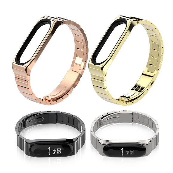 Mijobs Anti-lost Metal Pro Strap Simple Design Watch Band Full Steel Watch Strap for Xiaomi Mi Band3