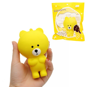Colorful Bear Squishy 11*7.5CM Slow Rising With Packaging Collection Gift Soft Toy
